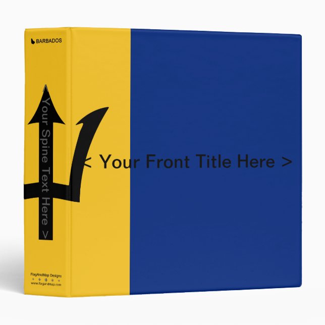 Barbados Flag Binder (Front/Spine)
