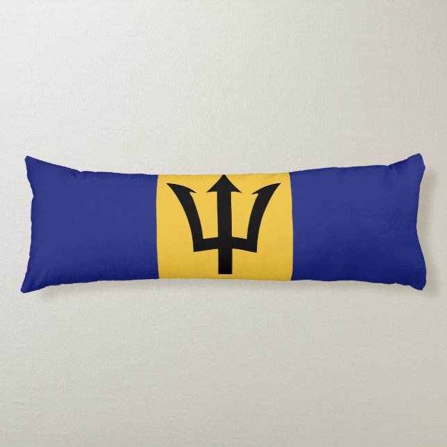 Barbados flag body pillow (Front)