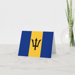 Barbados Flag Card