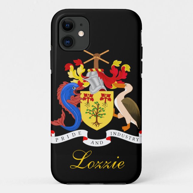 Barbados Flag Case-Mate iPhone Case (Back)