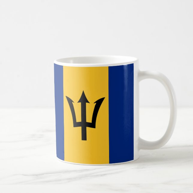 Barbados Flag Ceramic Mug (Right)
