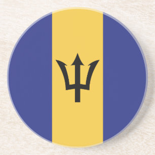 Barbados flag coaster