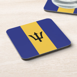 Barbados flag coaster