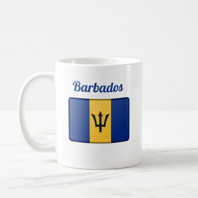 Barbados Flag Coffee Mug (Left)