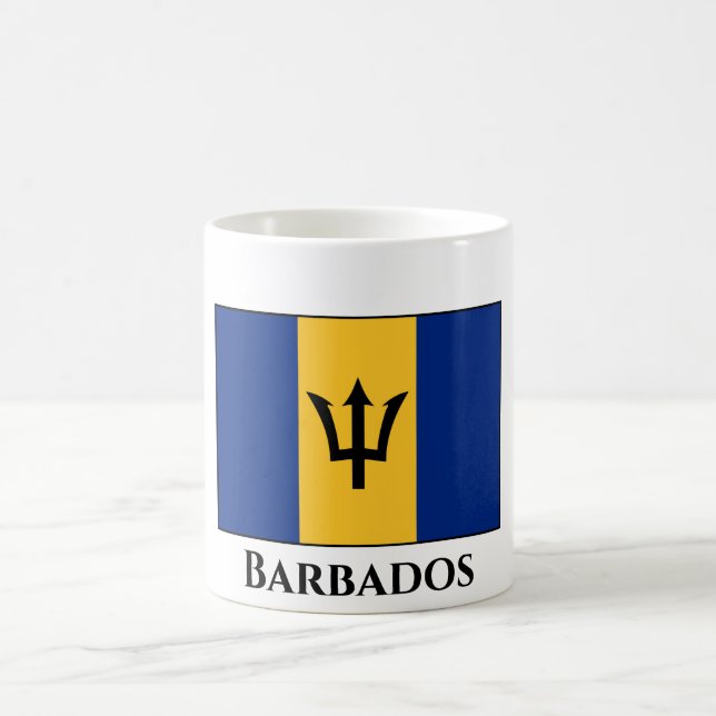 Barbados Flag Coffee Mug (Center)