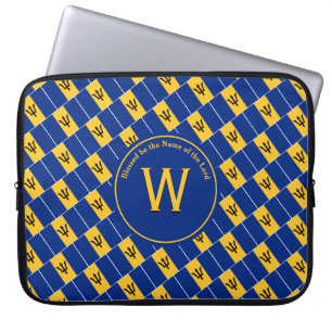 BARBADOS FLAG Customized Monogram Barbadian Laptop Sleeve