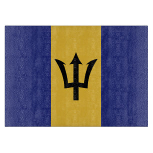 Barbados flag cutting board