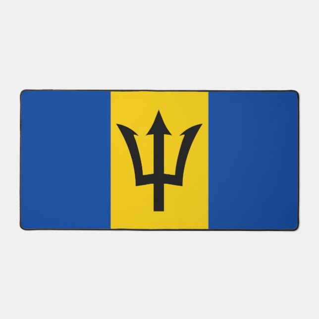 Barbados Flag Desk Mat (Front)