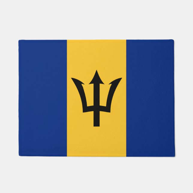 Barbados Flag Door Mat (Front)