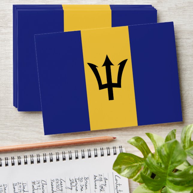 Barbados flag envelope (Stacked)