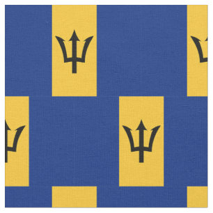 Barbados flag fabric