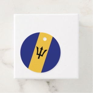 Barbados flag favour tags