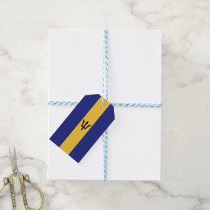 Barbados flag gift tags