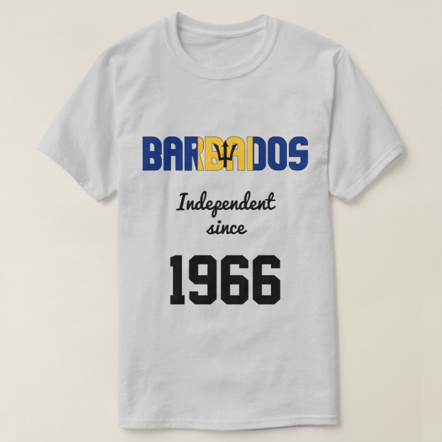 Barbados Flag Independence Celebration T-Shirt (Design Front)