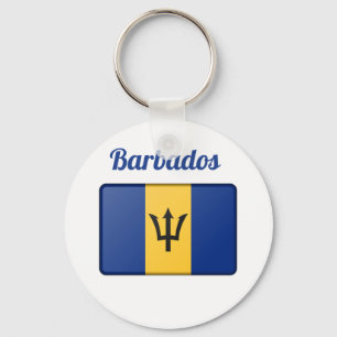 Barbados Flag  Keychain