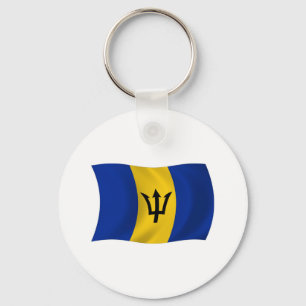 Barbados Flag Keychain