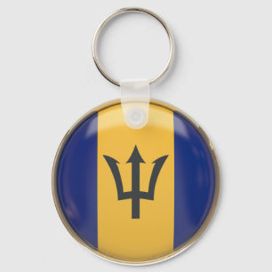 Barbados Flag Keychain