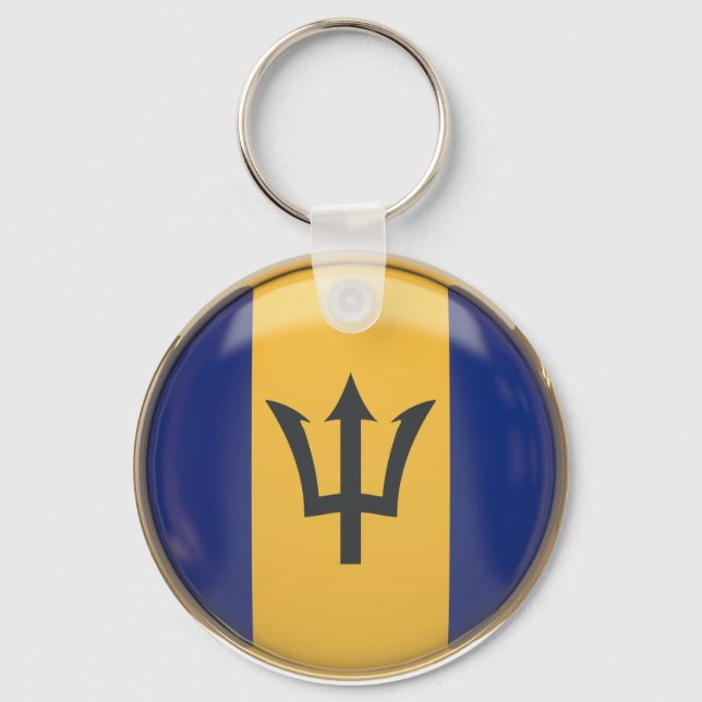 Barbados  Flag    Keychain (Front)