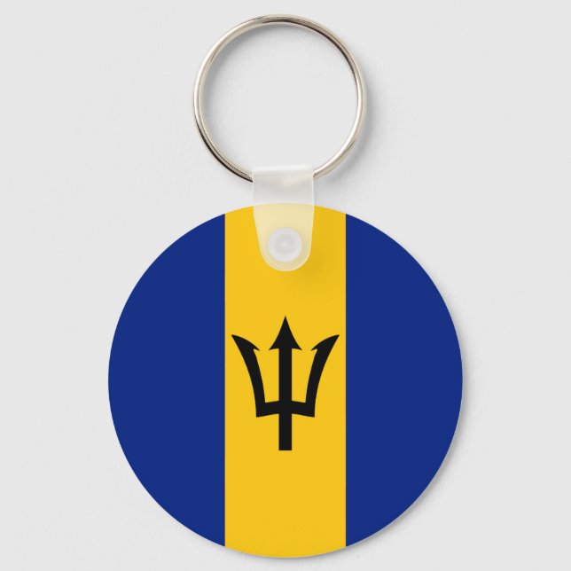 Barbados  Flag Keychain (Front)