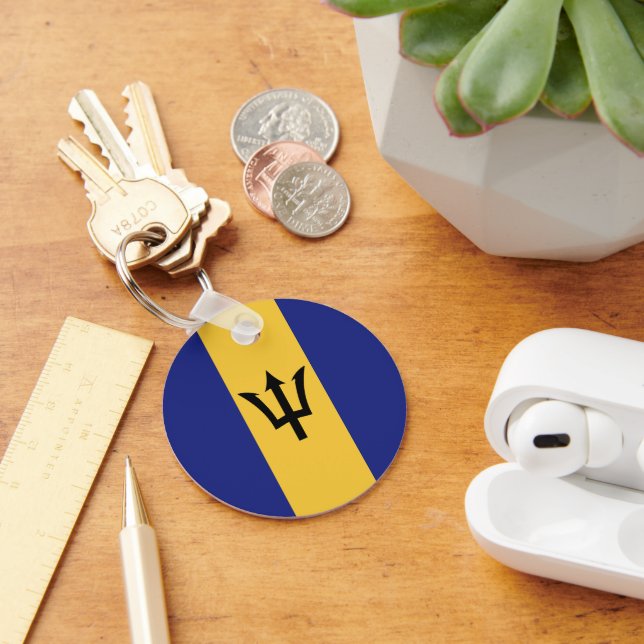 Barbados flag keychain (Desk)