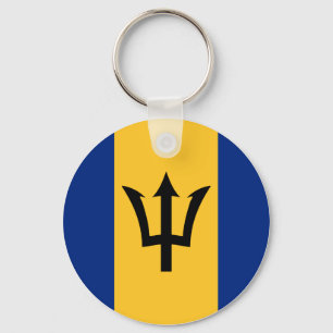 Barbados Flag Keychain
