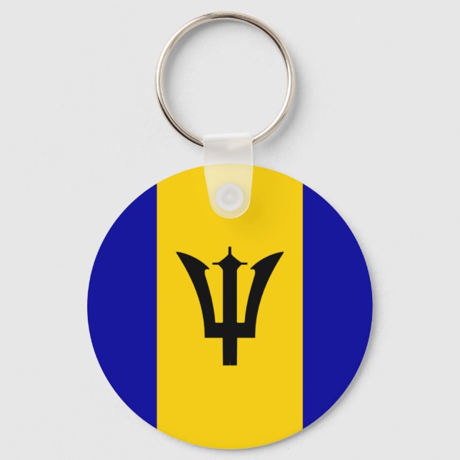 Barbados Flag Keychain (Front)