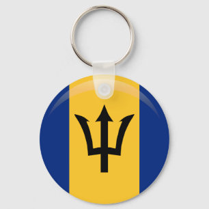Barbados  Flag Keychain