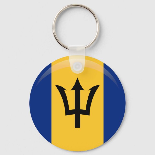 Barbados  Flag Keychain (Front)