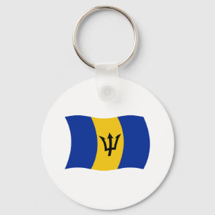 Barbados Flag Keychain