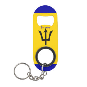 Barbados Flag  Keychain Bottle Opener