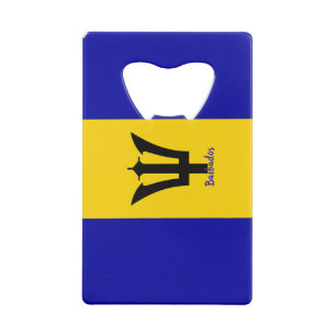 Barbados Flag  Keychain Bottle Opener Credit Card Bottle Opener