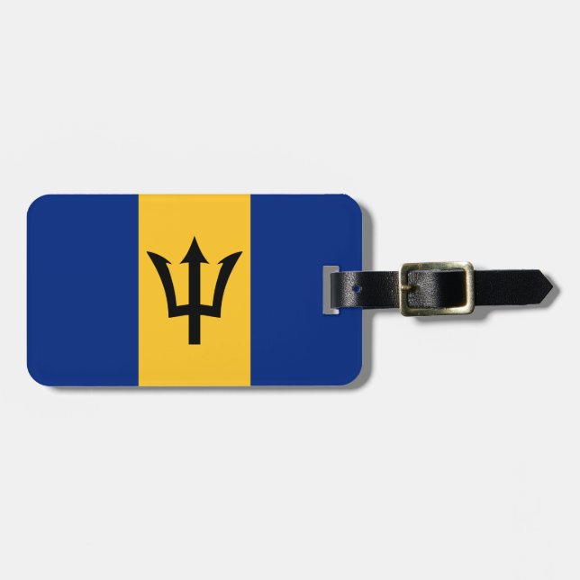 Barbados flag luggage tag (Front Horizontal)