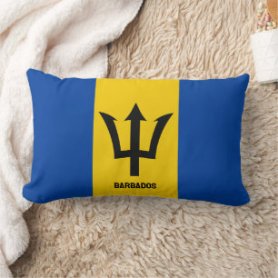 Barbados Flag Lumbar Pillow