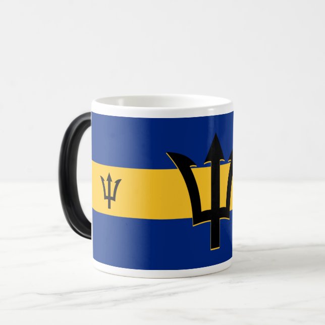 Barbados Flag Magic Mug (Front Left)