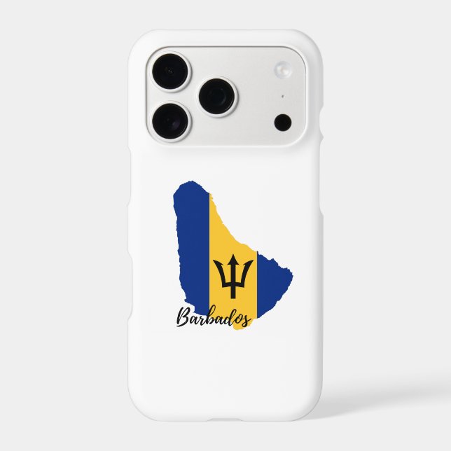 Barbados  Flag  Map (Back)