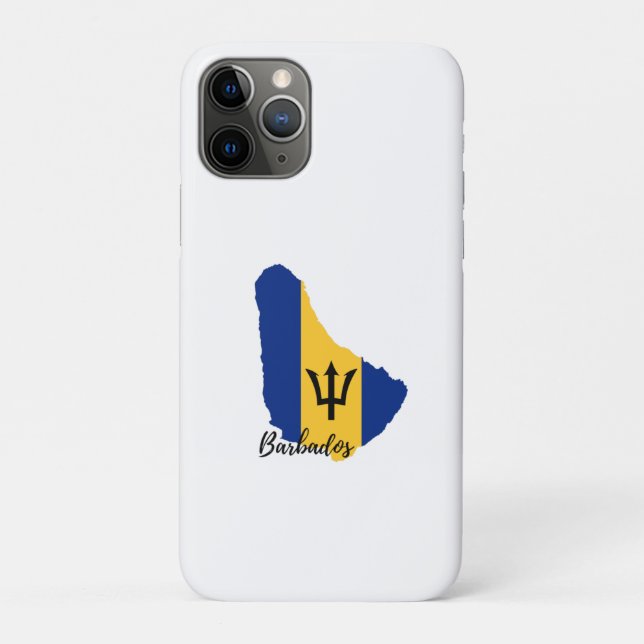 Barbados  Flag  Map Case-Mate iPhone Case (Back)