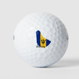 Barbados Flag Map Golf Balls