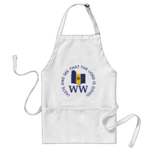 BARBADOS Flag Map MONOGRAM Customized Scripture Standard Apron