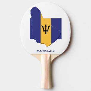BARBADOS FLAG & MAP Personalized Ping Pong Paddle