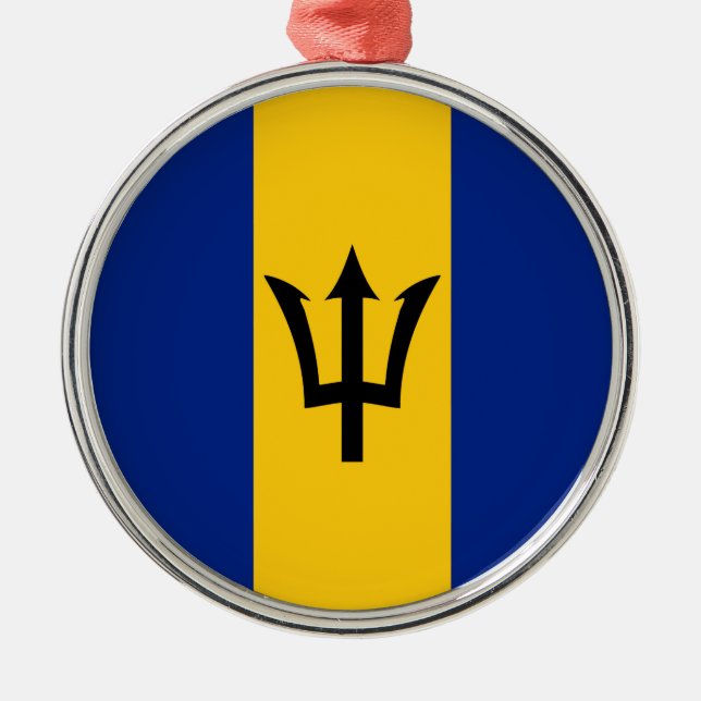 Barbados Flag Metal Ornament (Front)