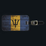 Barbados Flag on Old Wood Grain Luggage Tag<br><div class="desc">Feel free to modify the design according to your own preferences. You may change the design location, orientation, background colours and size. Also, you may add your own text, or slogan set its font, location and size, all in order to create the ultimate personal gift for you and your loved...</div>
