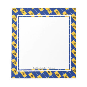 BARBADOS FLAG Patriotic BARBADIAN Personalised Notepad