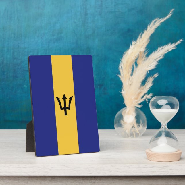 Barbados flag plaque (Side)