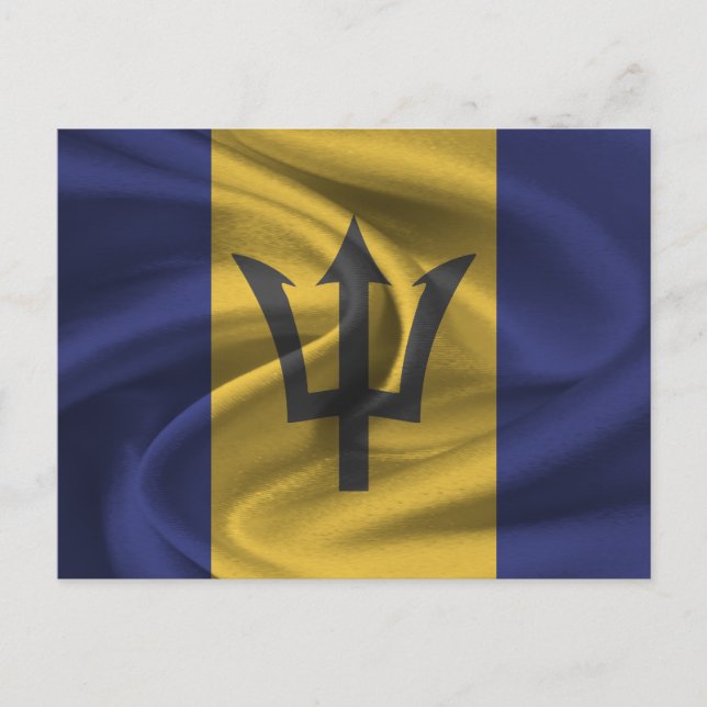 Barbados Flag Postcard (Front)
