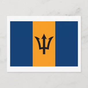 Barbados Flag Postcard
