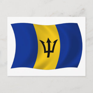Barbados Flag Postcard
