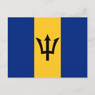 Barbados Flag Postcard