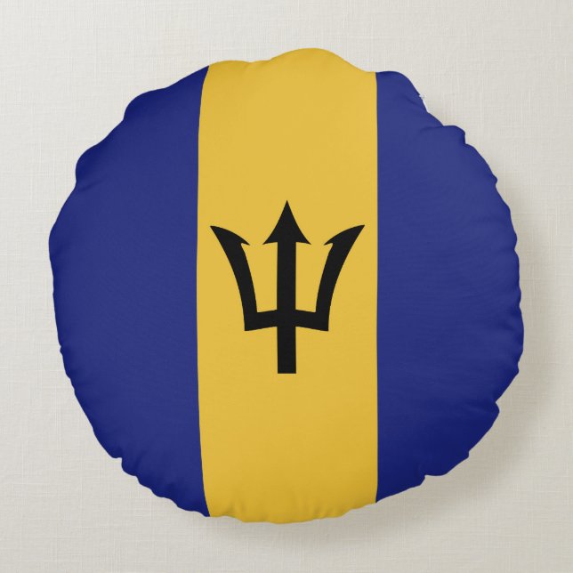 Barbados flag round pillow (Back)