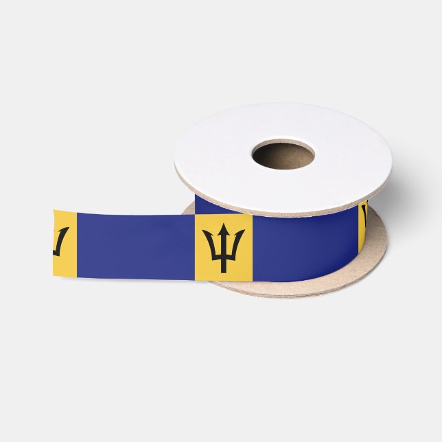 Barbados Flag Satin Ribbon (Spool)
