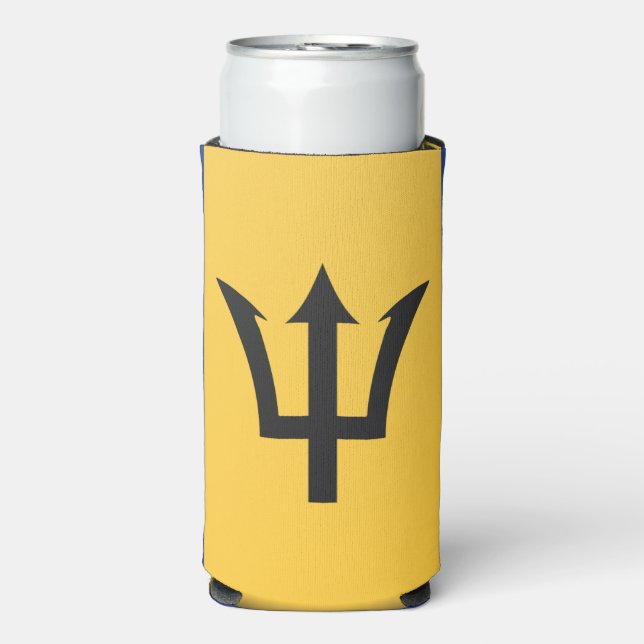 Barbados Flag  Seltzer Can Cooler (Seltzer Front)